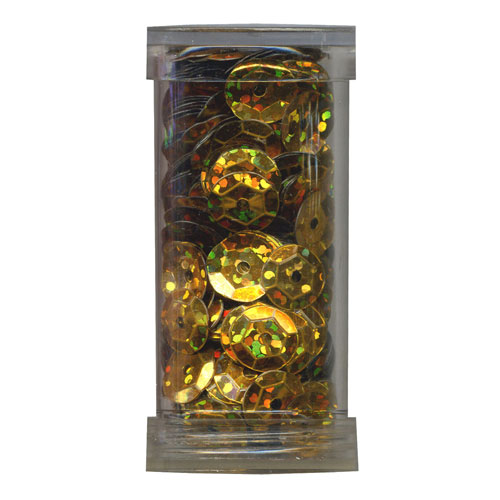 29082 Sequin Cup 8mm Laser Gold