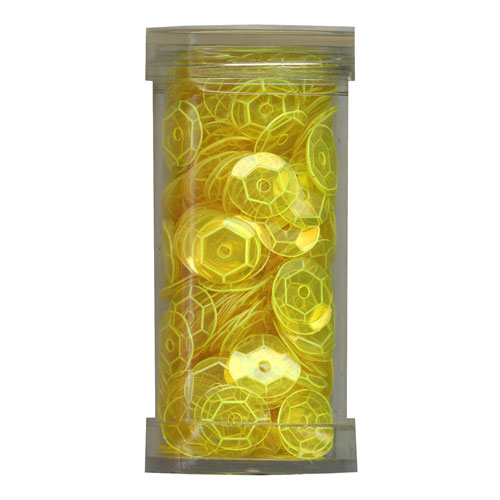 29103 Sequin Cup 8mm Fluro Yellow