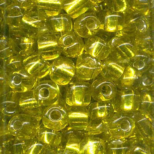 29137 Seed Bead Size 8 Silver Yellow