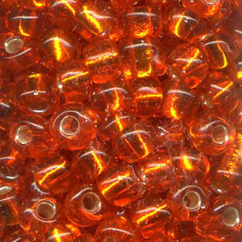 29138 Seed Bead Size 8 Silver Orange