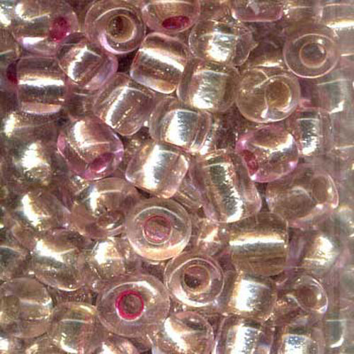 29139 Seed Bead Size 8 Silver Soft Pink