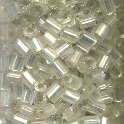 29190 Bead Bugle 2.5mm Silver Clear