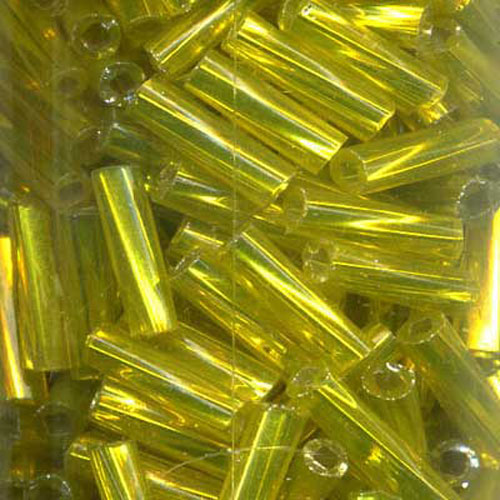 29218 Bead Bugle 7mm Silver Yellow