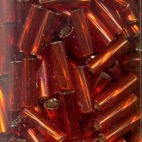 29224 Bead Bugle 7mm Silver Red