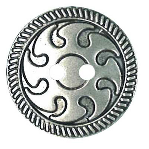 29506 Plastic Button 15mm Silver