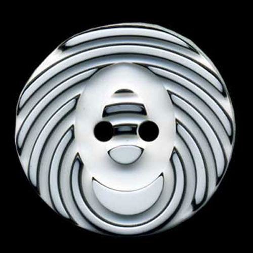 29513 Plastic Button 21mm White Black