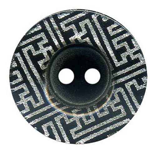 29515 Plastic Button 18mm Silver Black