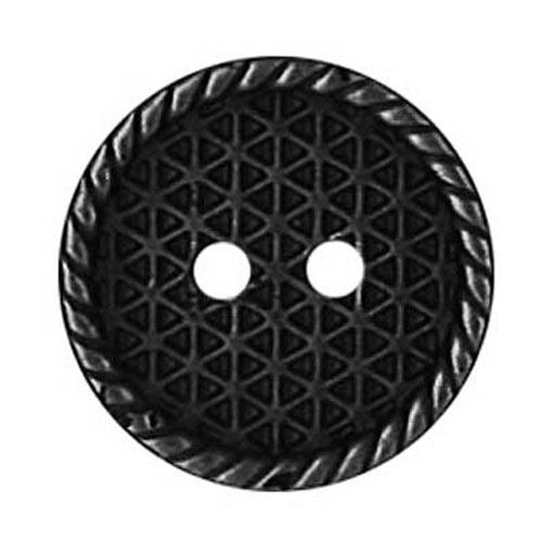29518 Plastic Button 15mm Black