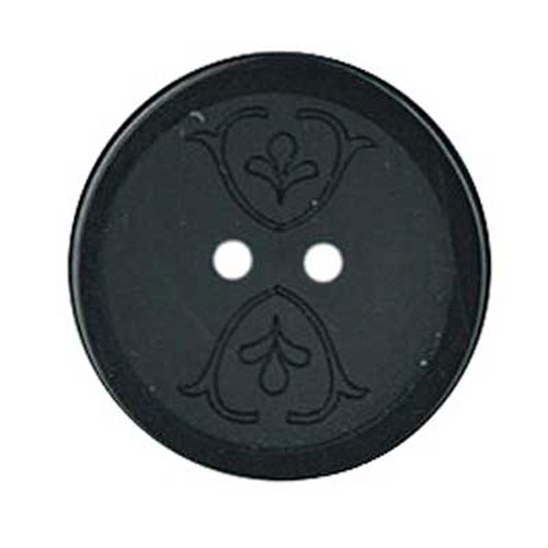 29527 Plastic Button 12mm Black
