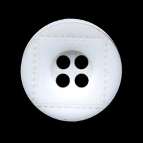29539 Plastic Button 12mm White