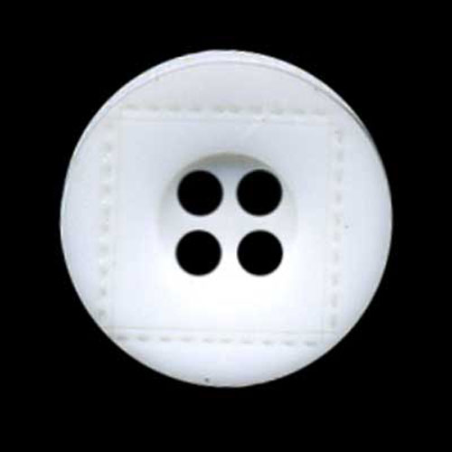 29540 Plastic Button 15mm White