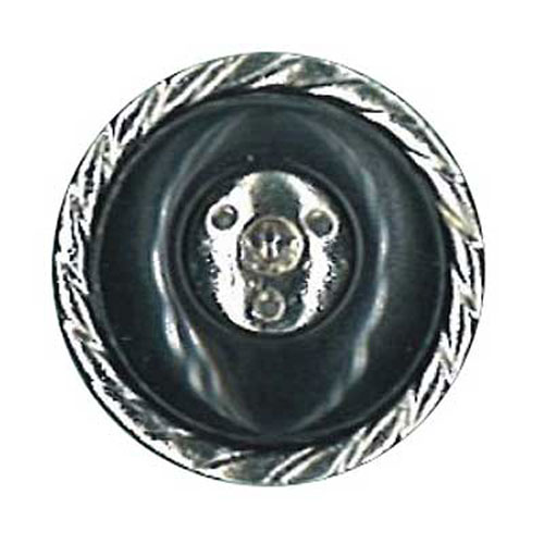 29543 Plastic Button 18mm Silver Black
