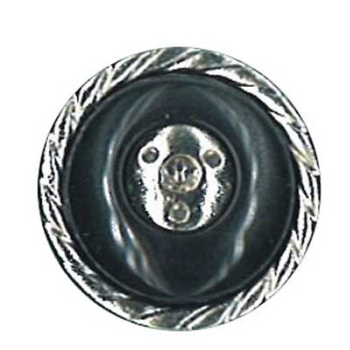 29544 Plastic Button 21mm Silver Black