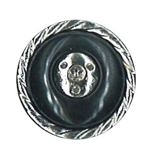 29545 Plastic Button 30mm Silver Black