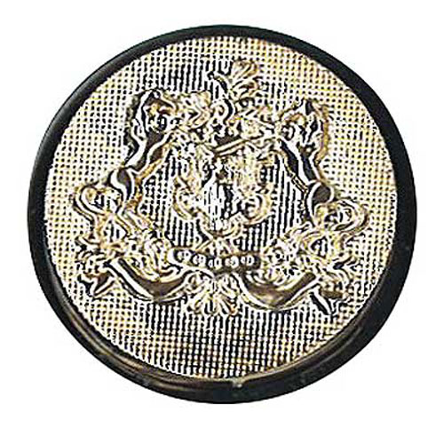 29549 Plastic Button 18mm Black Gold