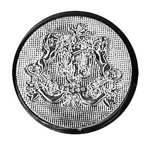 29552 Plastic Button 18mm Black Silver