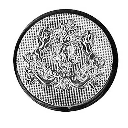 29554 Plastic Button 25mm Black Silver