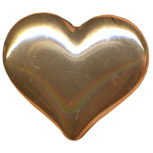 29555 Plastic Button 18mm Gold Heart