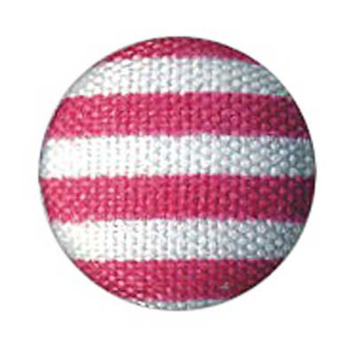 29584 Fabric Covered Button Pink White Stripe