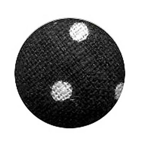 29589 Fabric Covered Button Black White Spots