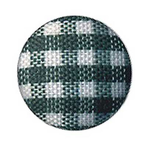 29594 Fabric Covered Button Green White Check