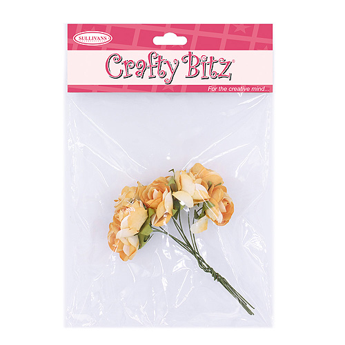 29608 Paper Flower Orange 8pcs 