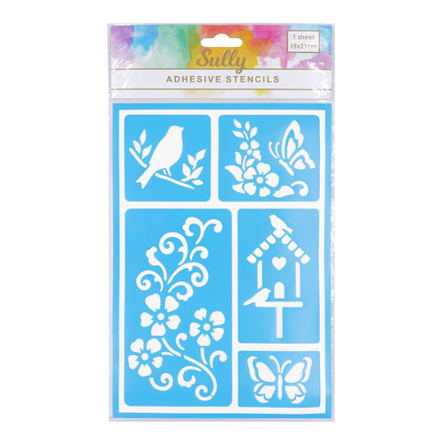 29819 Sully Adhesive Stencil - 1pc - Birds  