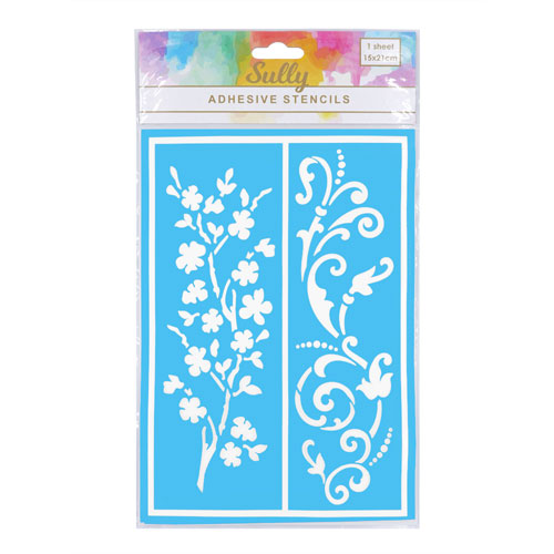 29823 Sully Adhesive Stencil - 1pc - Cherry Blossom 