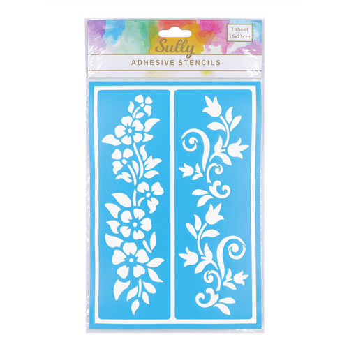 29824 Sully Adhesive Stencil - 1pc - Floral 