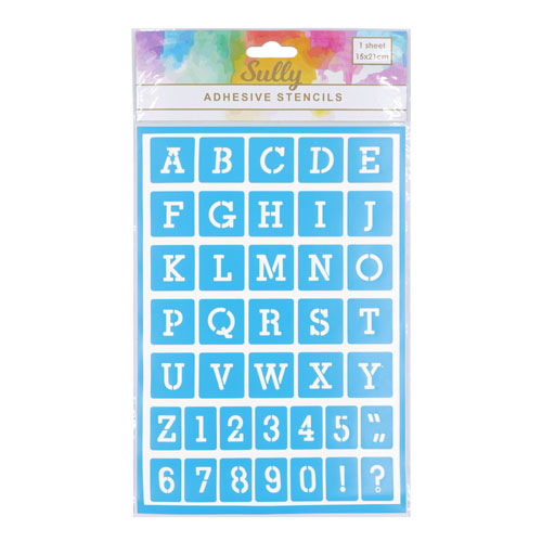 29827 Sully Adhesive Stencil - 1pc - Alphabet Block