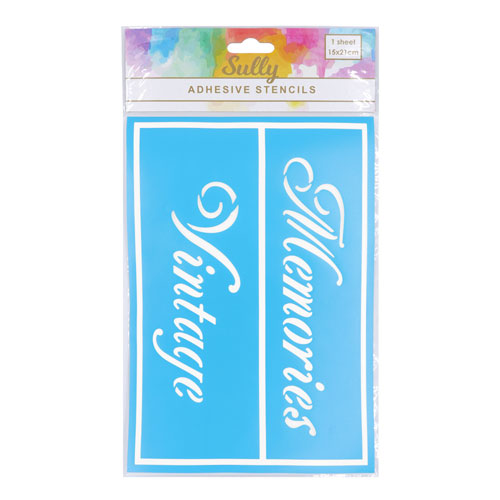 29828 Sully Adhesive Stencil - 1pc - Memories 