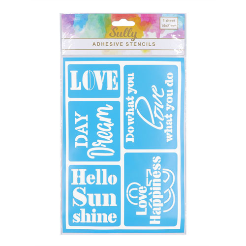 29829 Sully Adhesive Stencil - 1pc - Love