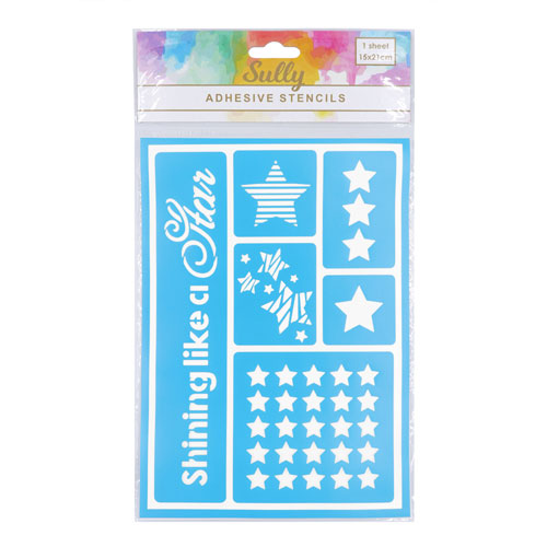 29831 Sully Adhesive Stencil - 1pc - Stars