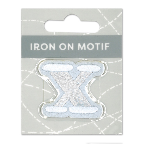 29861 Motif Iron On 35mm White X