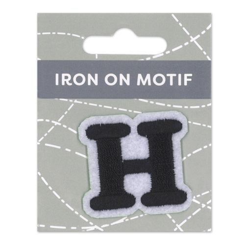29881 Motif Iron On 35mm Black H