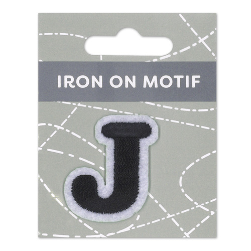 29883 Motif Iron On 35mm Black J