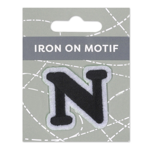 29887 Motif Iron On 35mm Black N