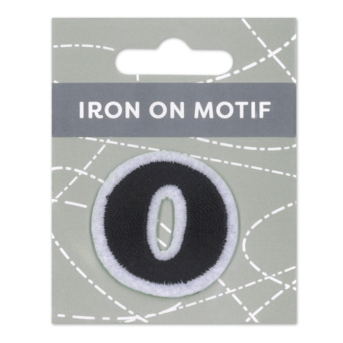 29888 Motif Iron On 35mm Black O