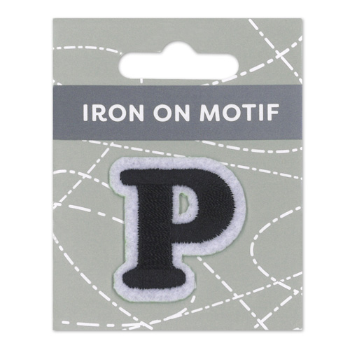 29889 Motif Iron On 35mm Black P