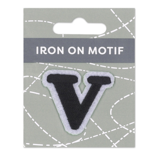 29895 Motif Iron On 35mm Black V