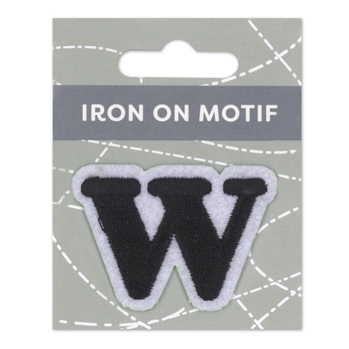 29896 Motif Iron On 35mm Black W