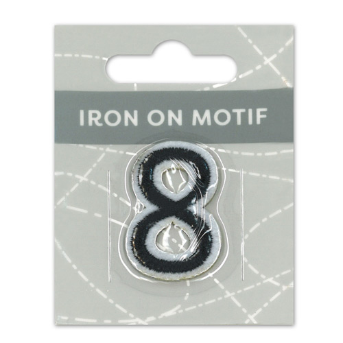 29908 Motif Iron On 35mm Black 8