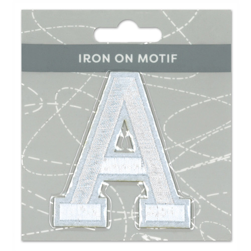 29910 Motif Iron On 75mm White A