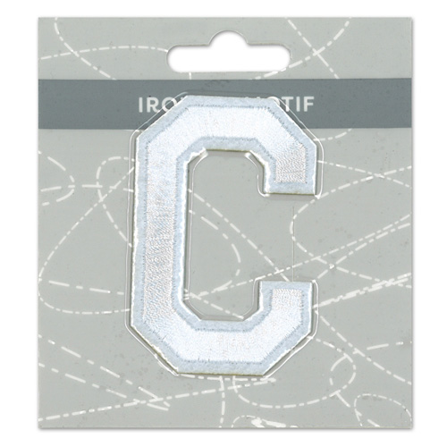 29912 Motif Iron On 75mm White C