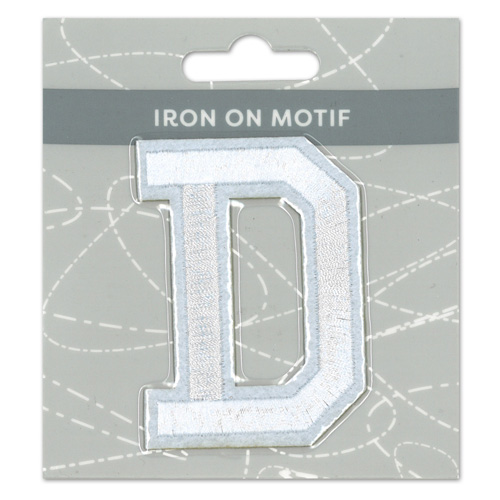 29913 Motif Iron On 75mm White D