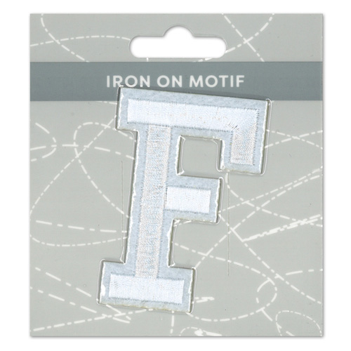 29915 Motif Iron On 75mm White F