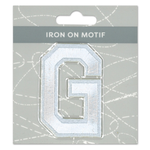 29916 Motif Iron On 75mm White G