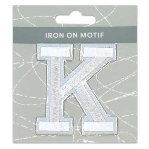 29920 Motif Iron On 75mm White K