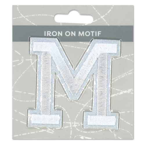 29922 Motif Iron On 75mm White M