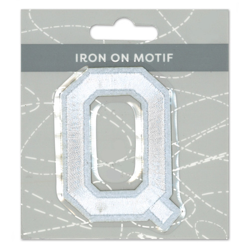 29926 Motif Iron On 75mm White Q